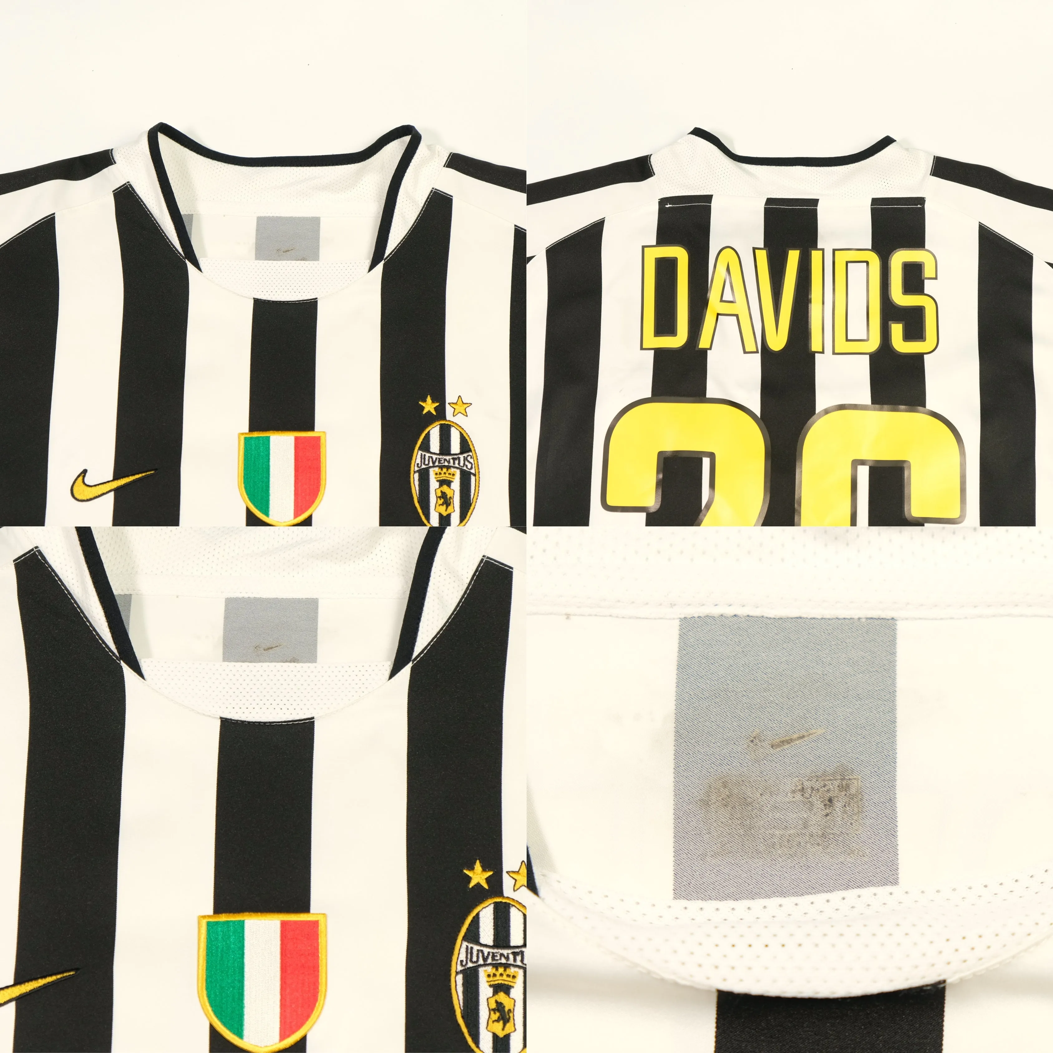 Juventus Italy Davids Nike Original 2003/2004 Home Vintage Football Shirt Large/XL