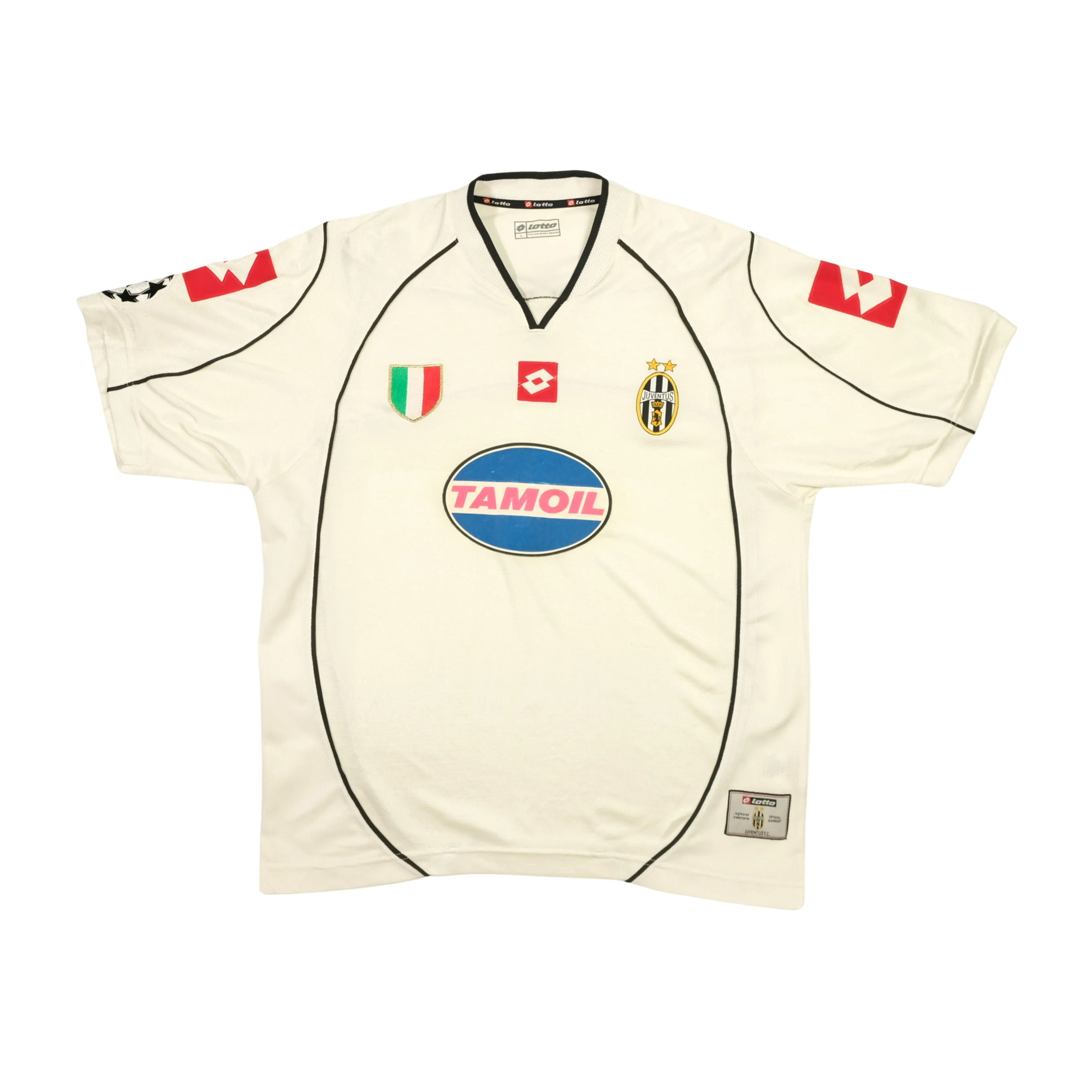 Juventus Italy Lotto Original 2002/2003 Away Champions League Vintage Football Shirt Large