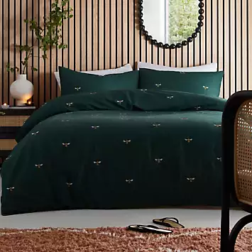 Kaleidoscope Bee Kind Forest Green Duvet Cover Set | Kaleidoscope
