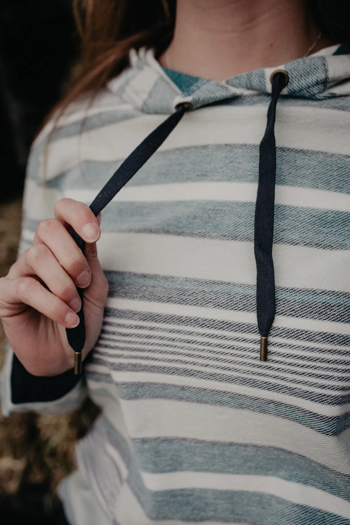 'Kalliee' Women's Blue Striped Hoodie by Cruel Denim (XS-XXL)