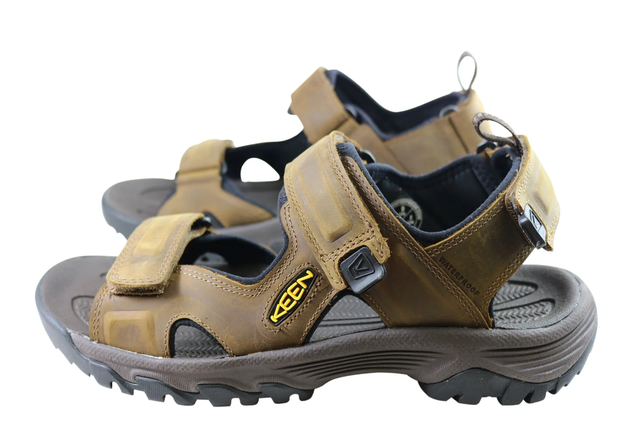 Keen Mens Targhee III Open Toe Adjustable Leather Comfortable Sandals