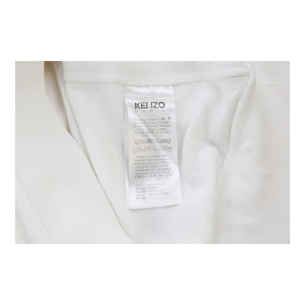 Kenzo Graphic Hoodie - Medium White Cotton Blend