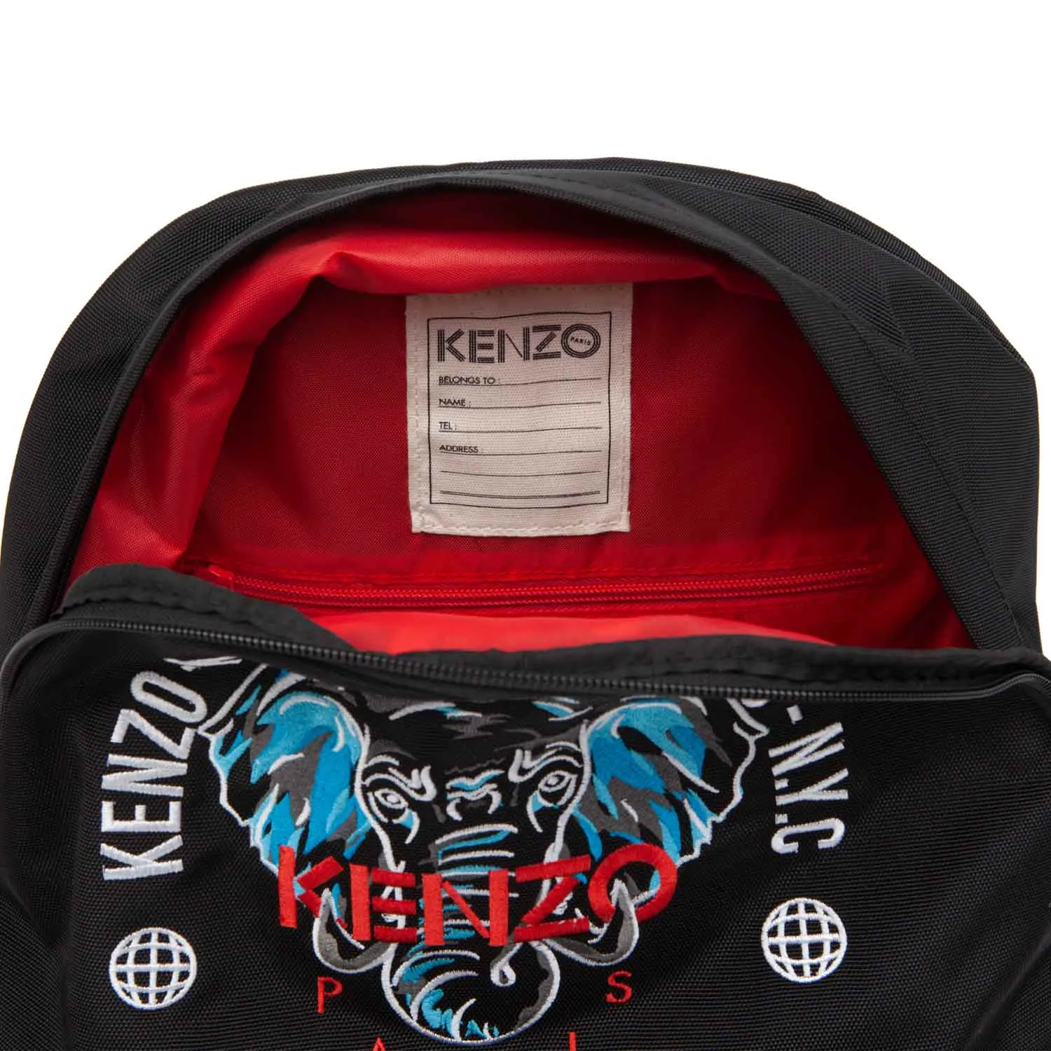 Kenzo Unisex Black Backpack With Logo
