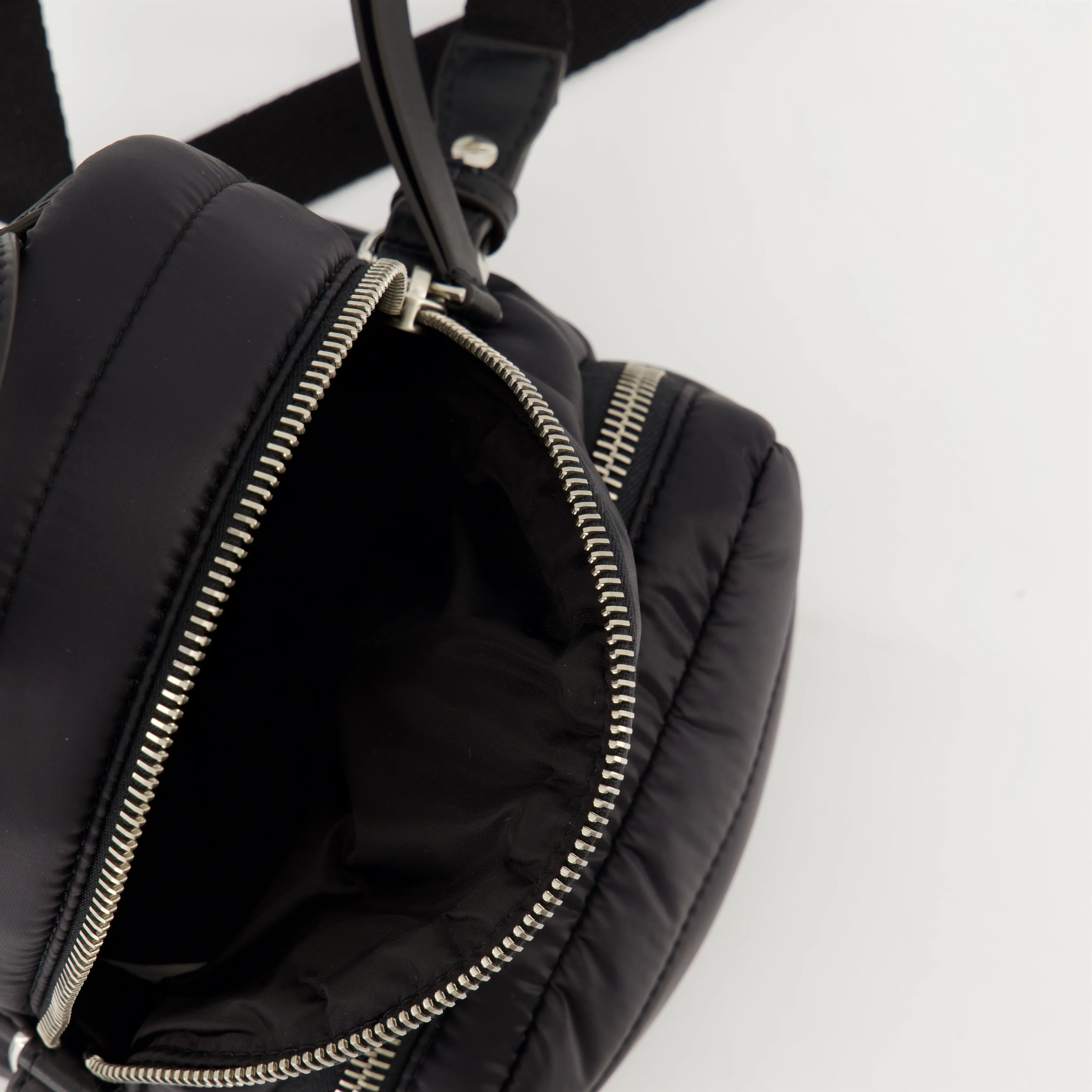 Kilia Adjustable Shoulder Bag in Black Nylon