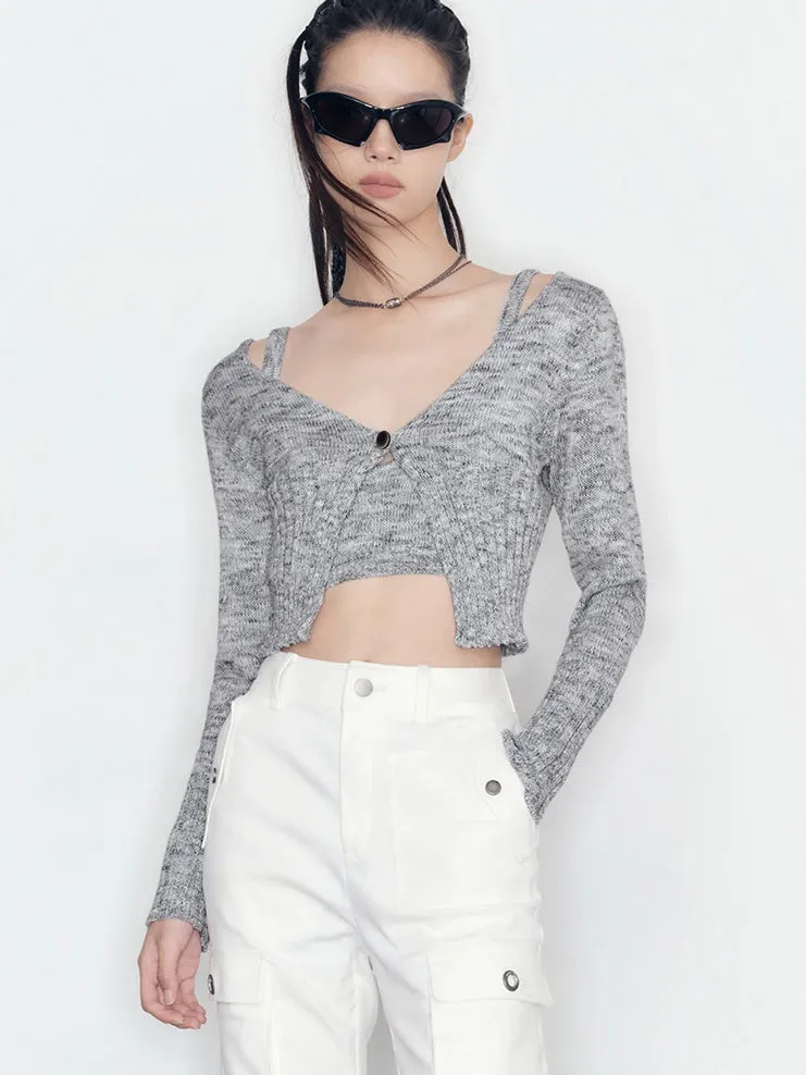 Knitting Camisole ＆ Cropped Cardigan Set-up