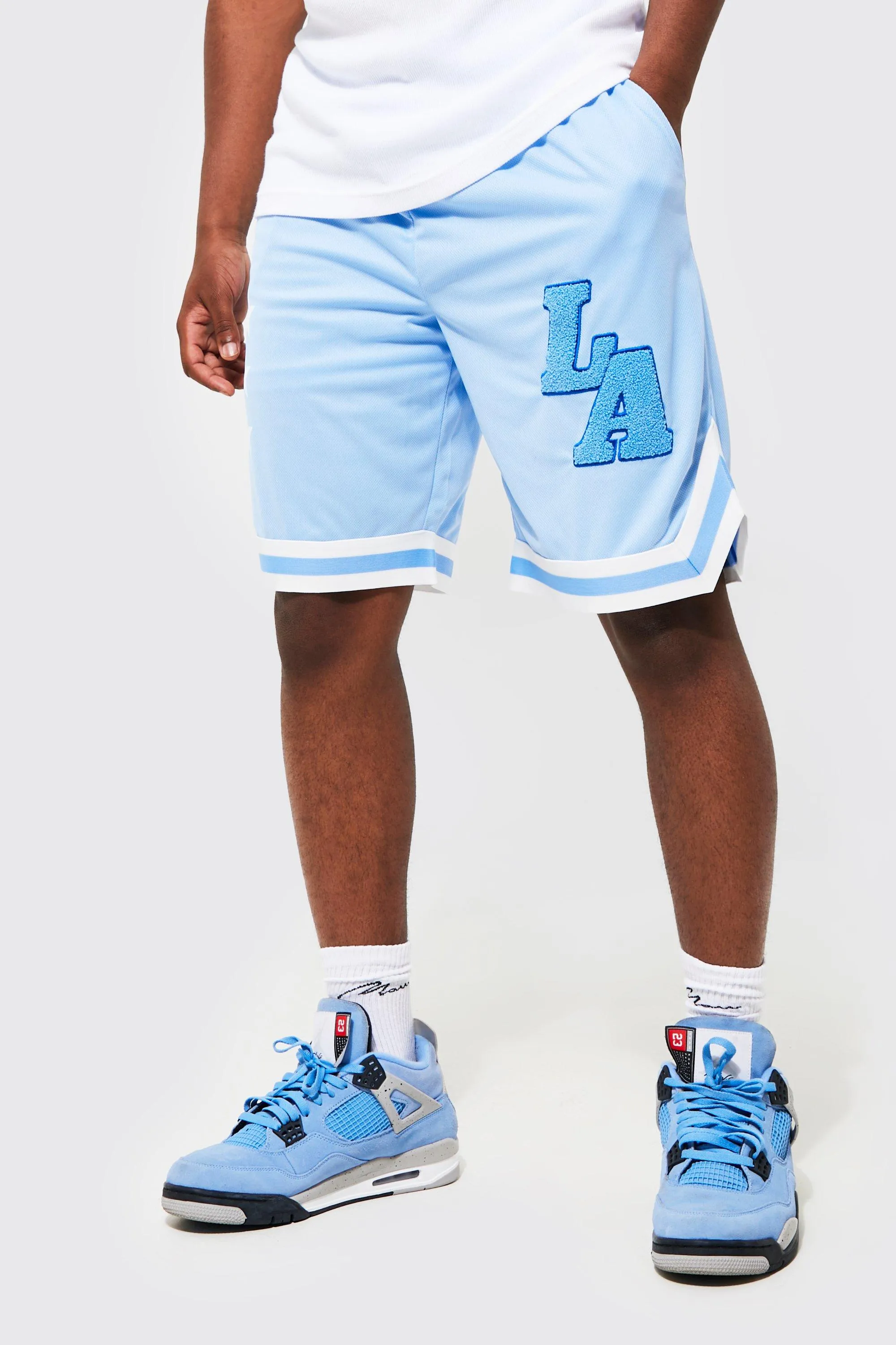 La Varsity Mesh Tape Basketball Shorts