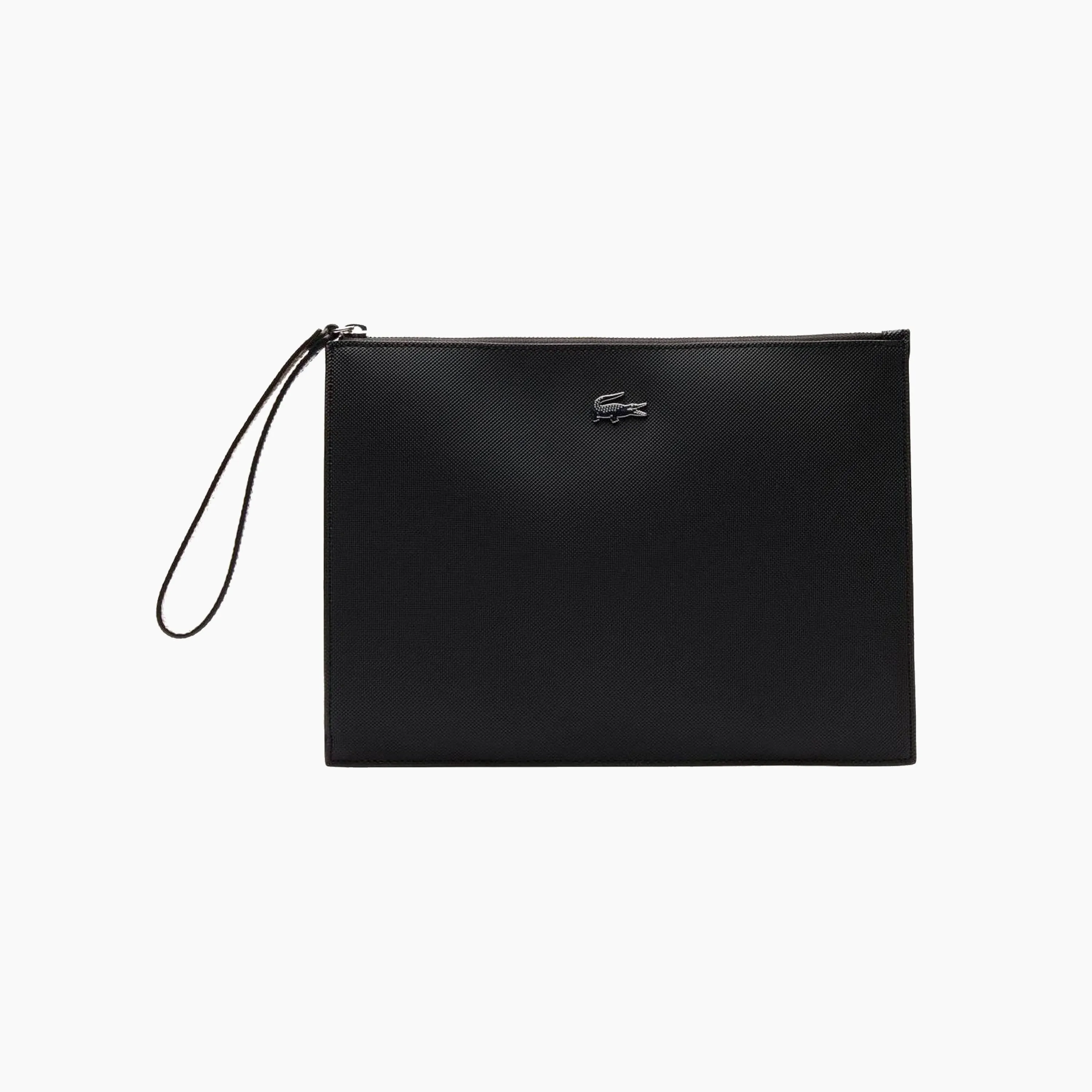 LACOSTE ANNA CLUTCH COATED PIQU CANVAS NOIR KREMA - NFG2791AA