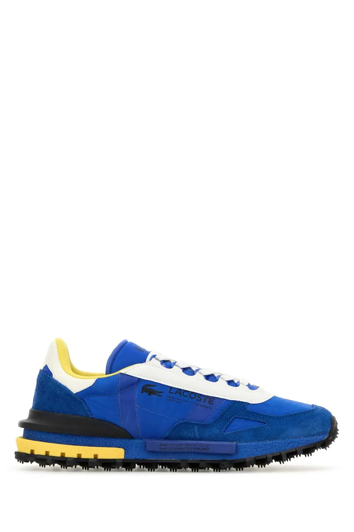 Lacoste Blue Fabric And Suede Elite Active Sneakers