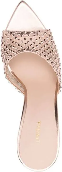 Le Silla Gilda 110mm crystal-embellished mules Pink