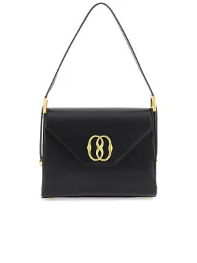 Leather Emblem Shoulder Bag