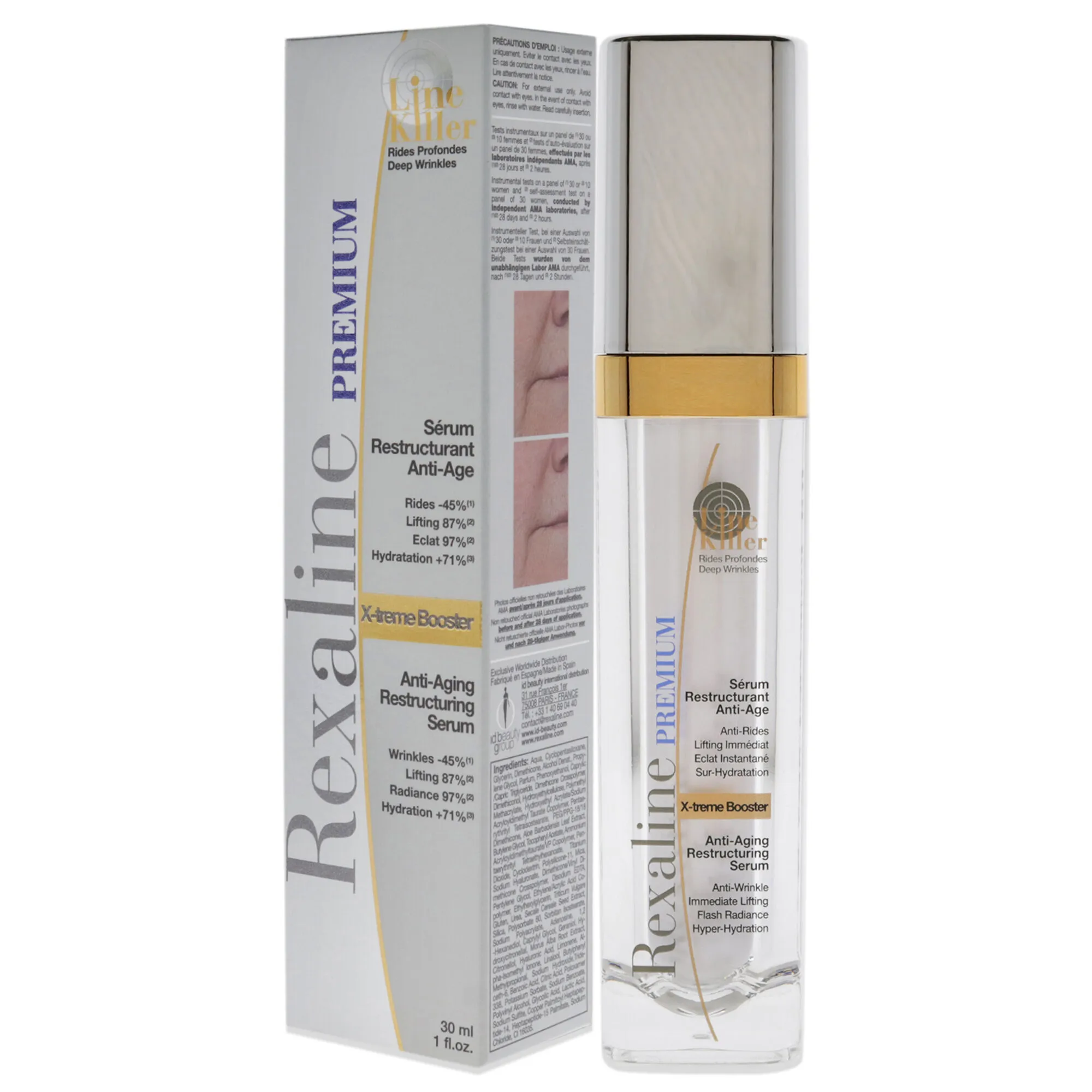 Line Killer X-Treme Booster Anti-Aging Restructuring Serum by Rexaline for Unisex - 1 oz Serum