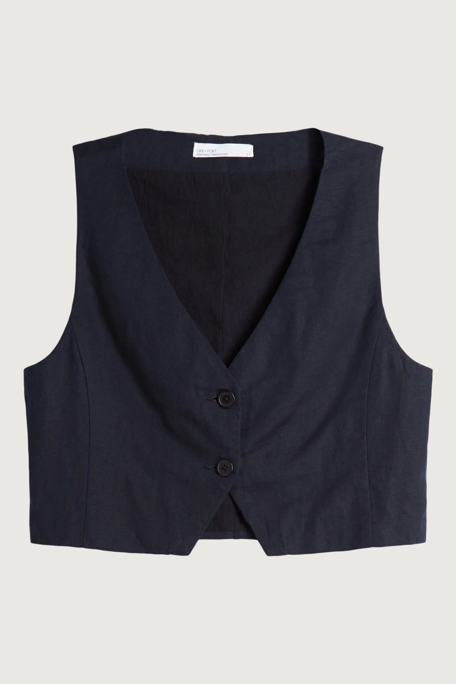 LINEN BLEND SUITING VEST
