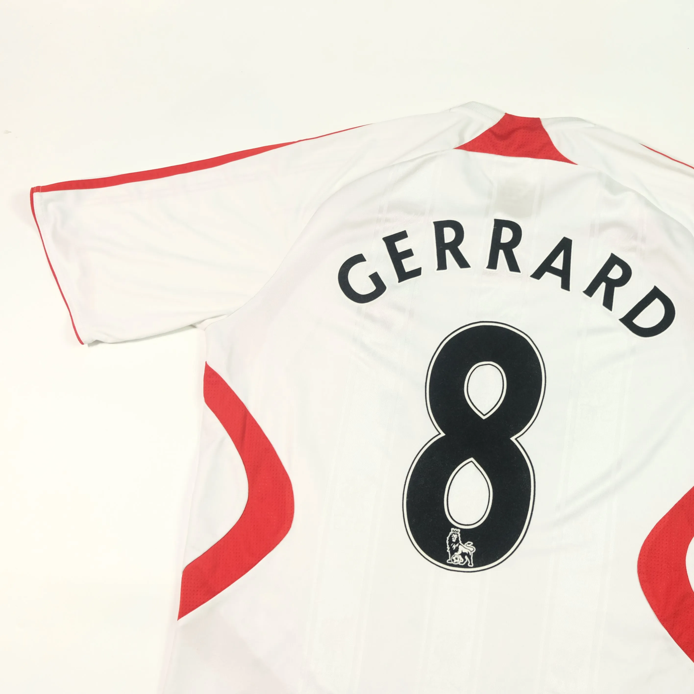 Liverpool Gerrard Adidas 2007/2008 Away Vintage Football Shirt (L)