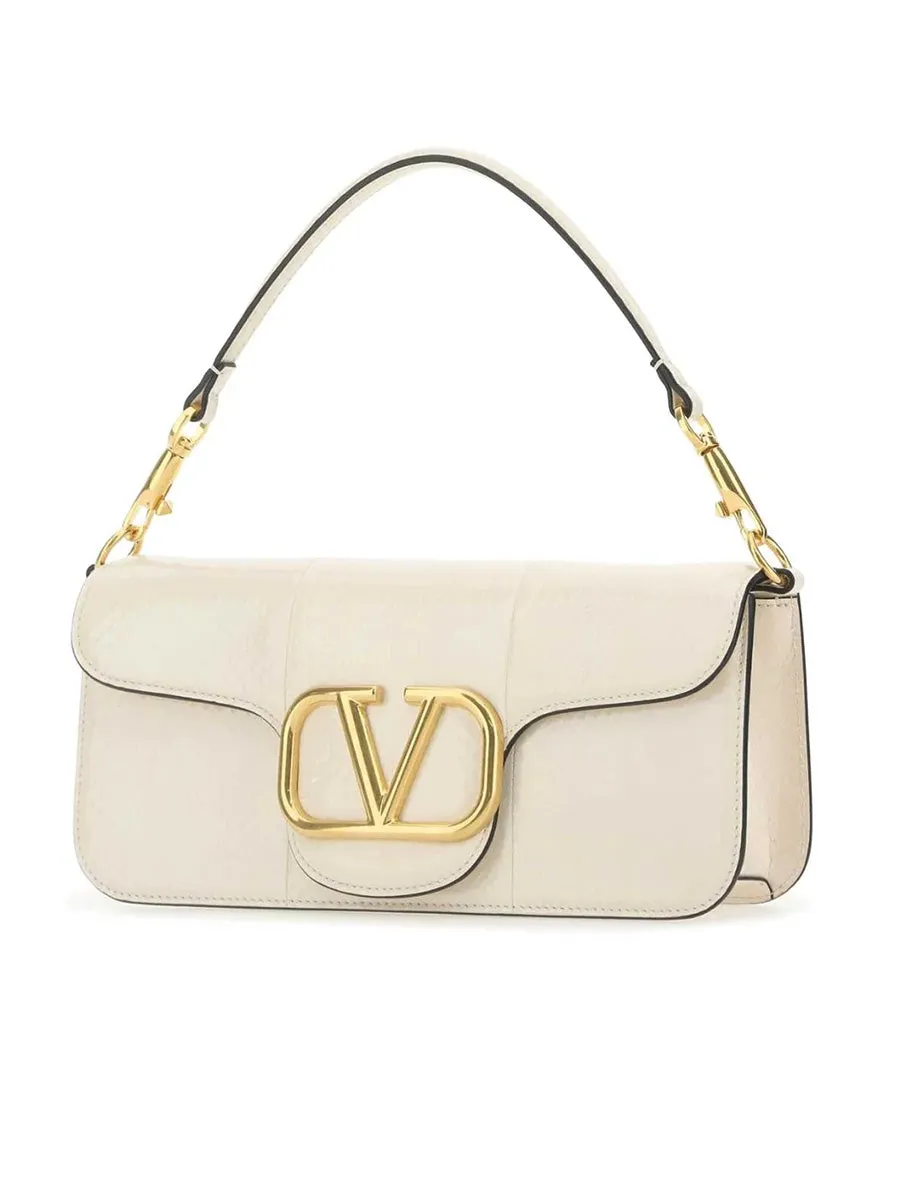 Loco Calfskin Shoulder Bag in Ivory