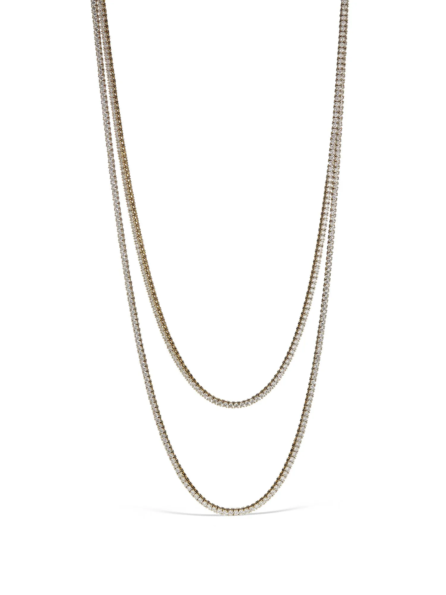 Long Diamond Tennis Necklace