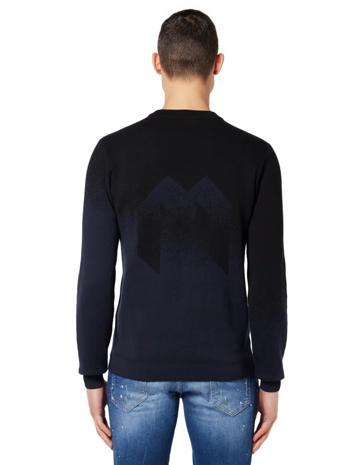 M Gradient Spray Sweater | BLUE