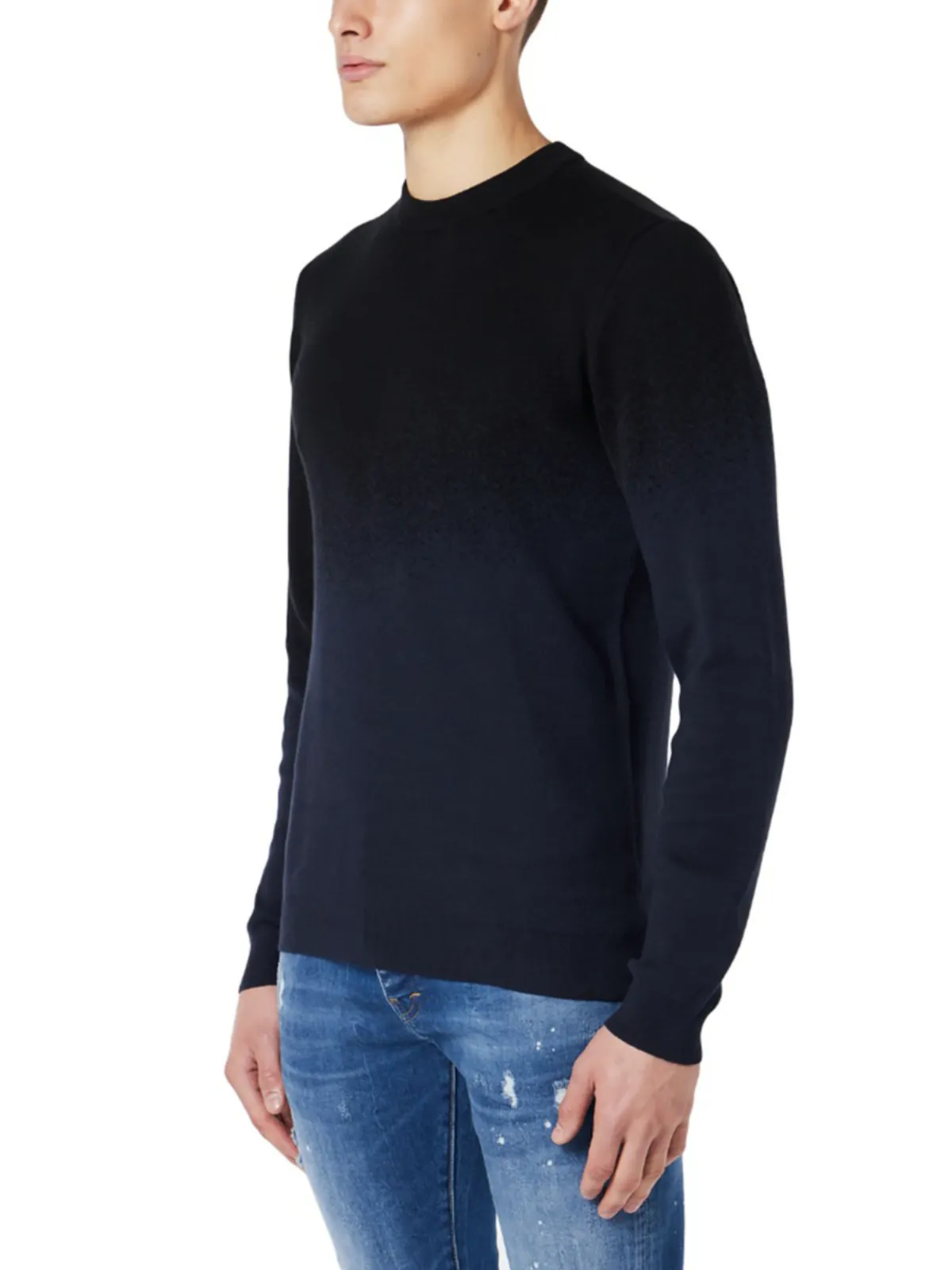 M Gradient Spray Sweater | BLUE