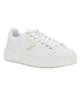 Macy's Guess Women's Denesa Treaded Platform Lace-Up Sneakers