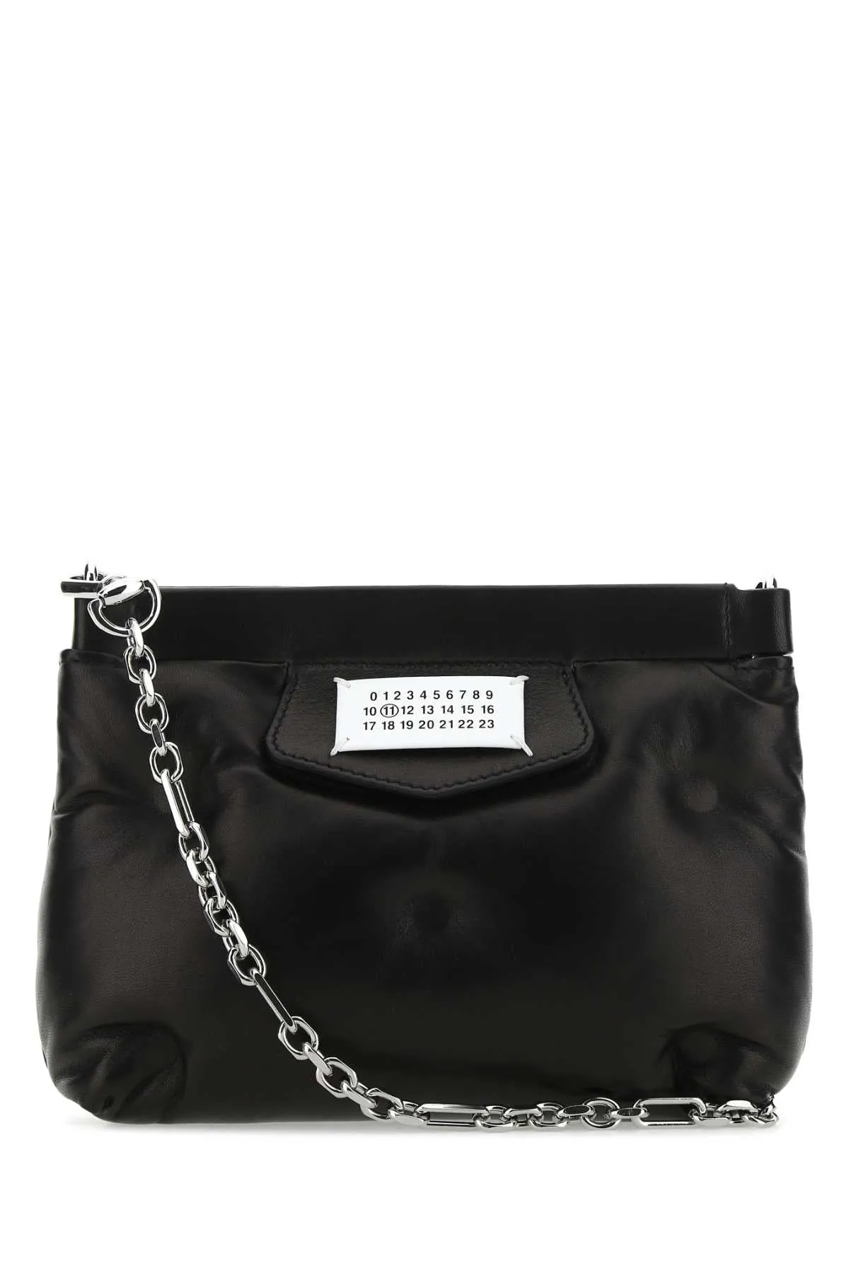 Maison Margiela Black Nappa Leather Glam Slam Red Carpet Clutch