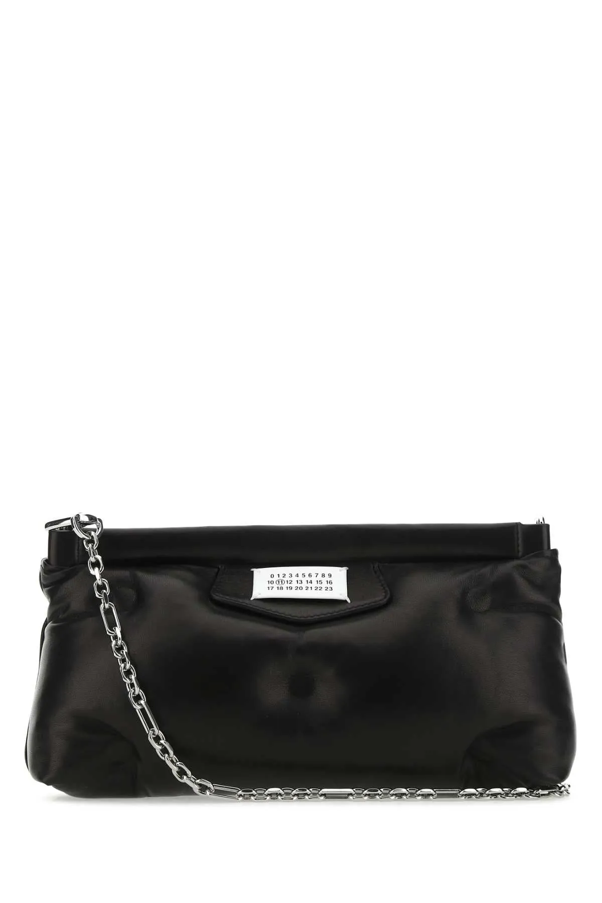 Maison Margiela Black Nappa Leather Slam Red Carpet Clutch
