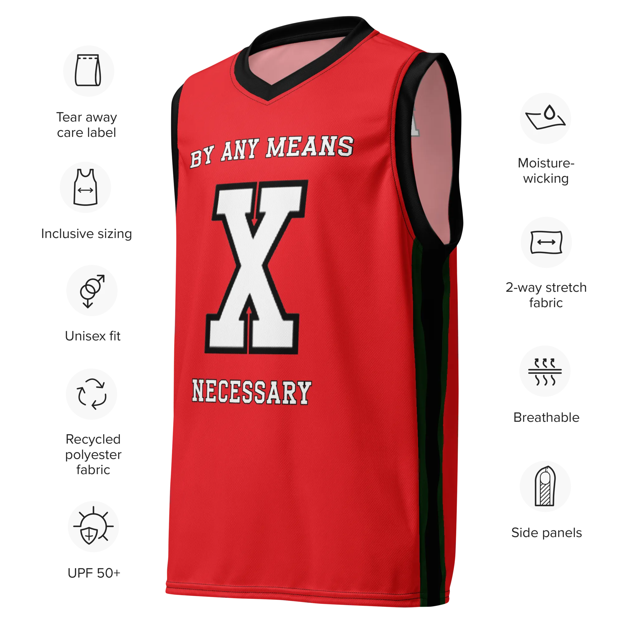 Malcolm X Recycled Basketball Jersey