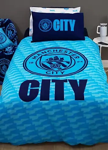 Manchester City FC Crest Reversible Duvet Cover Set | Kaleidoscope