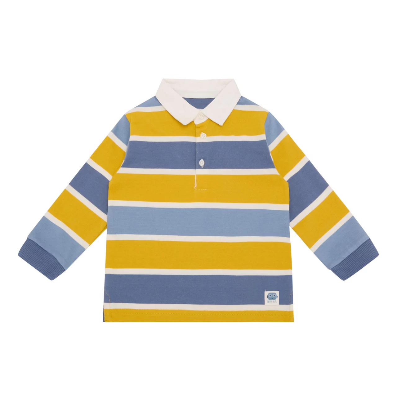 MAYORAL Striped Rugby Polo Shirt - Yellow