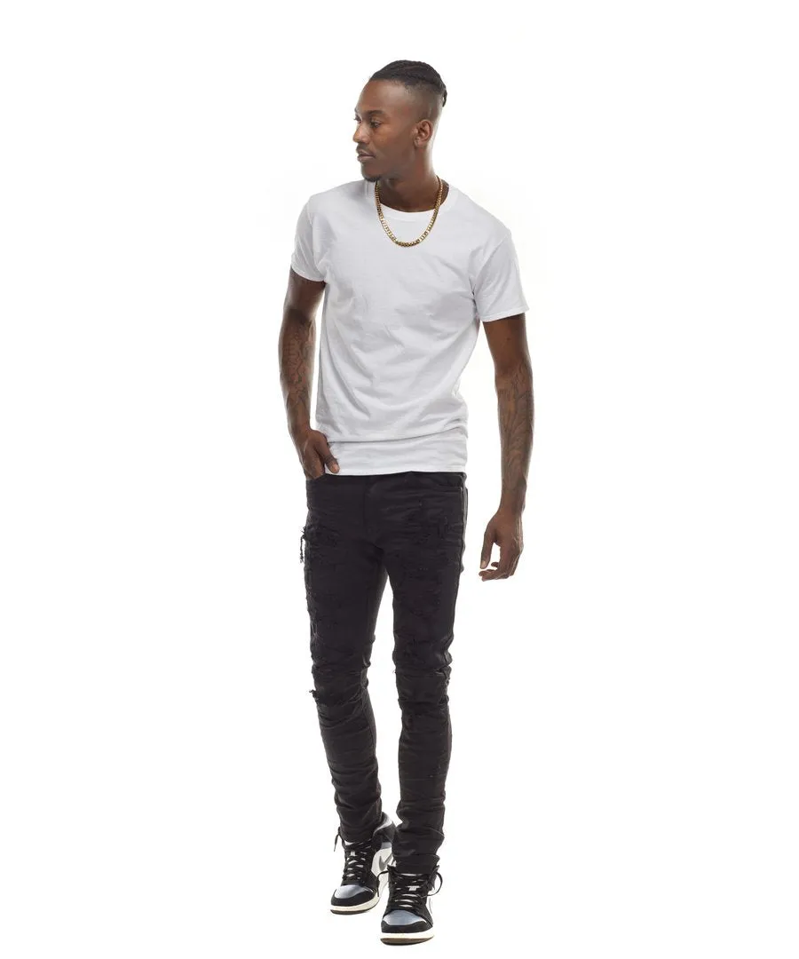 Men's Smoke Rise Heavy Rip & Repair Jeans Jet Black