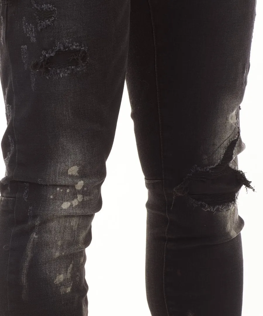 Men's Smoke Rise Rip & Repair Fashion Jeans Dusty Black