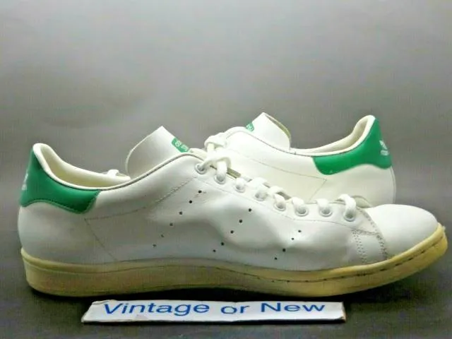 Men's VTG 80's Adidas Originals Stan Smith White Green s...