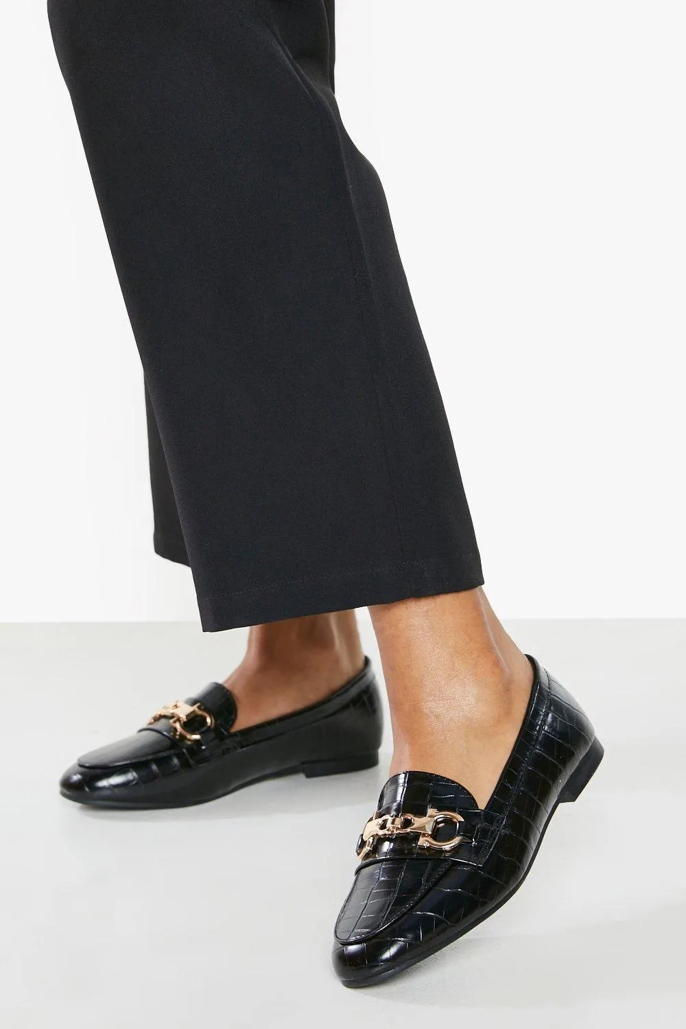 Metal Trim Loafers