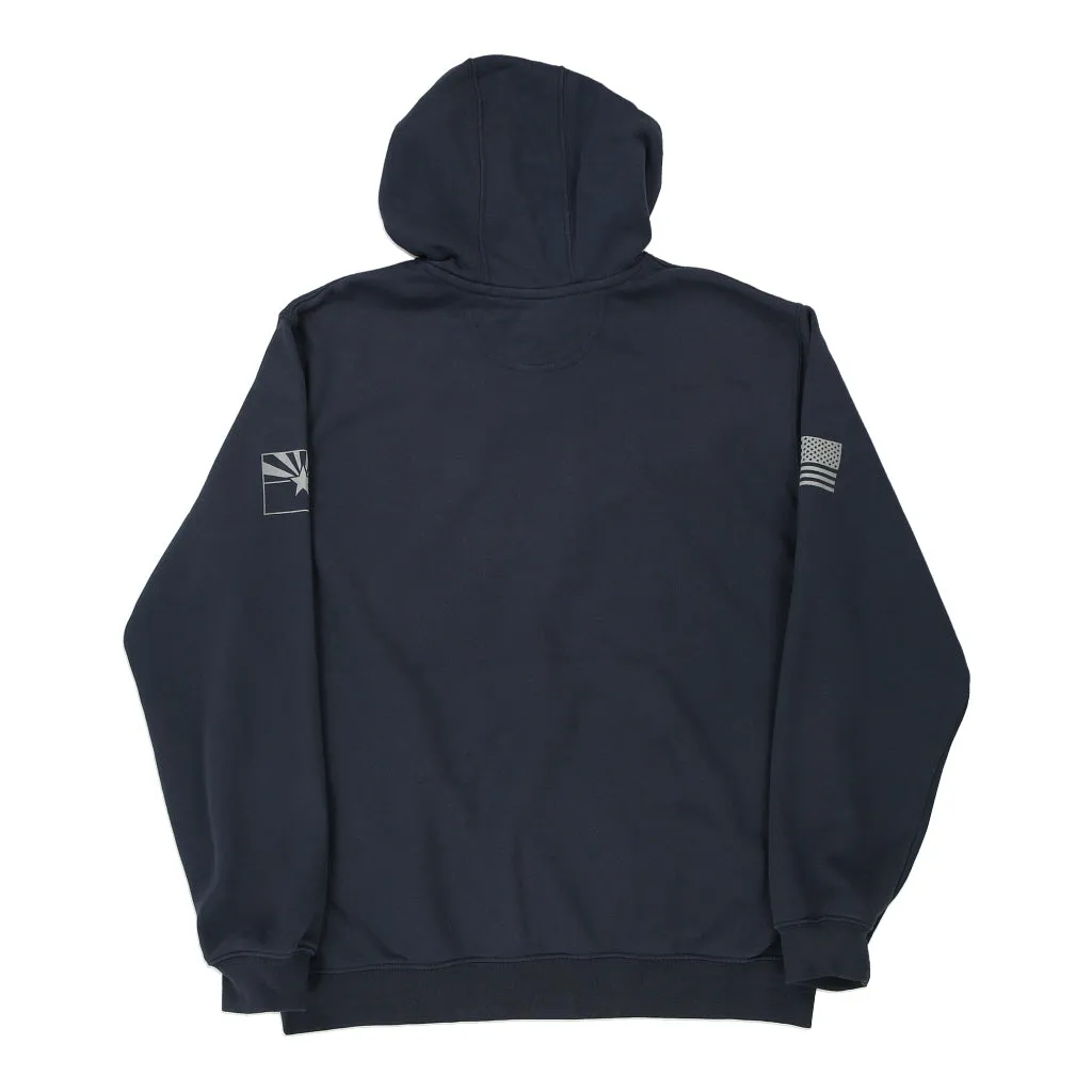 Michael Valente Contracting Carhartt Hoodie - Large Navy Cotton Blend