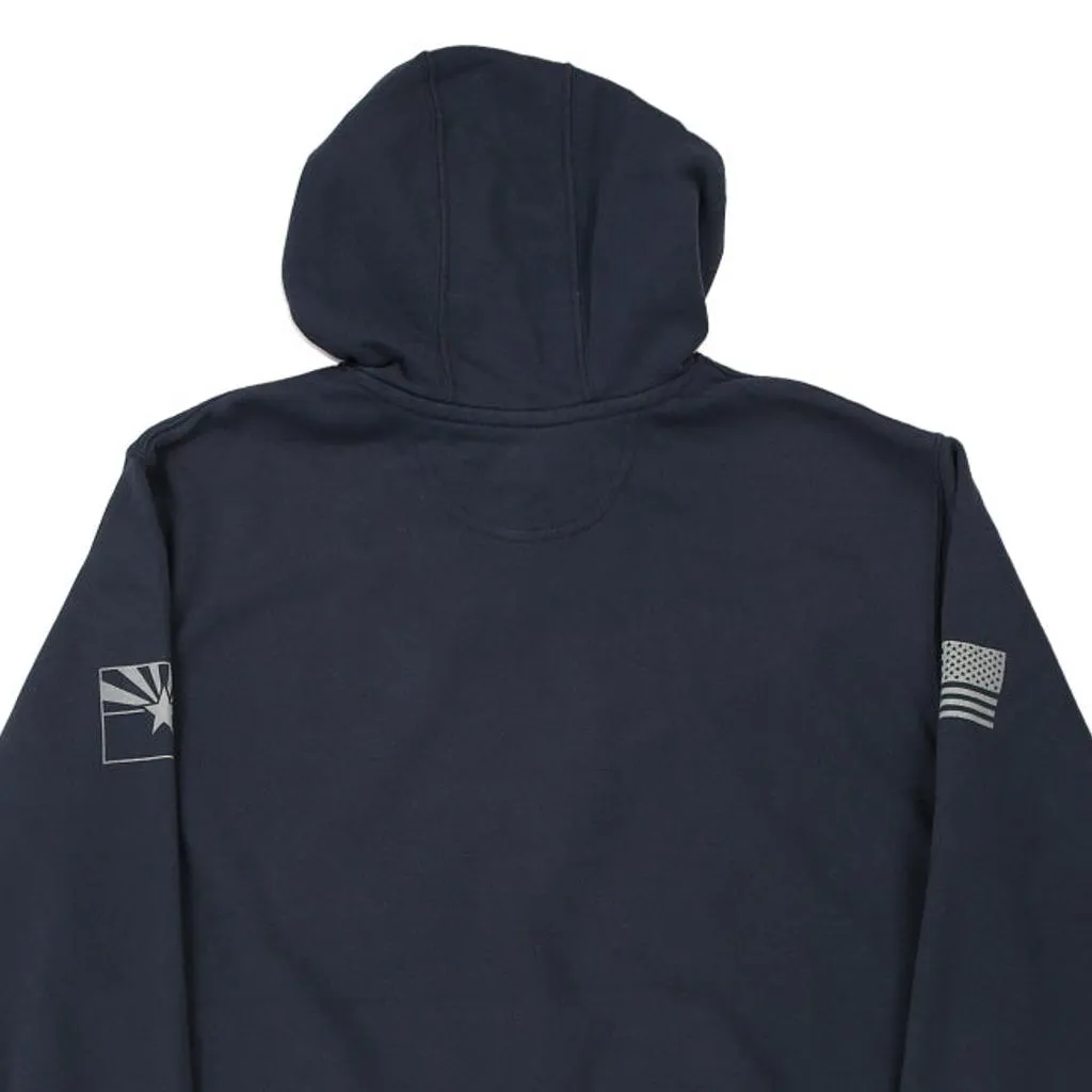 Michael Valente Contracting Carhartt Hoodie - Large Navy Cotton Blend