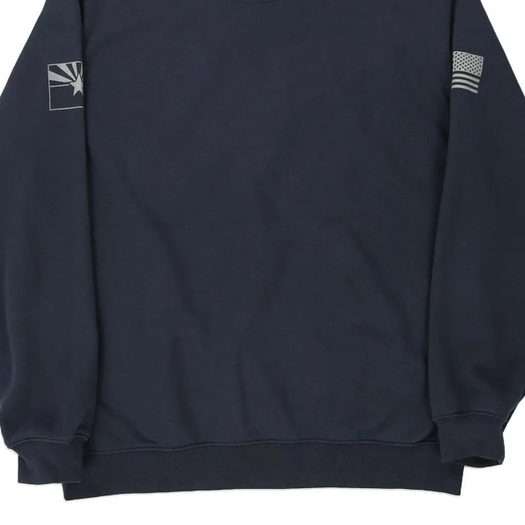 Michael Valente Contracting Carhartt Hoodie - Large Navy Cotton Blend