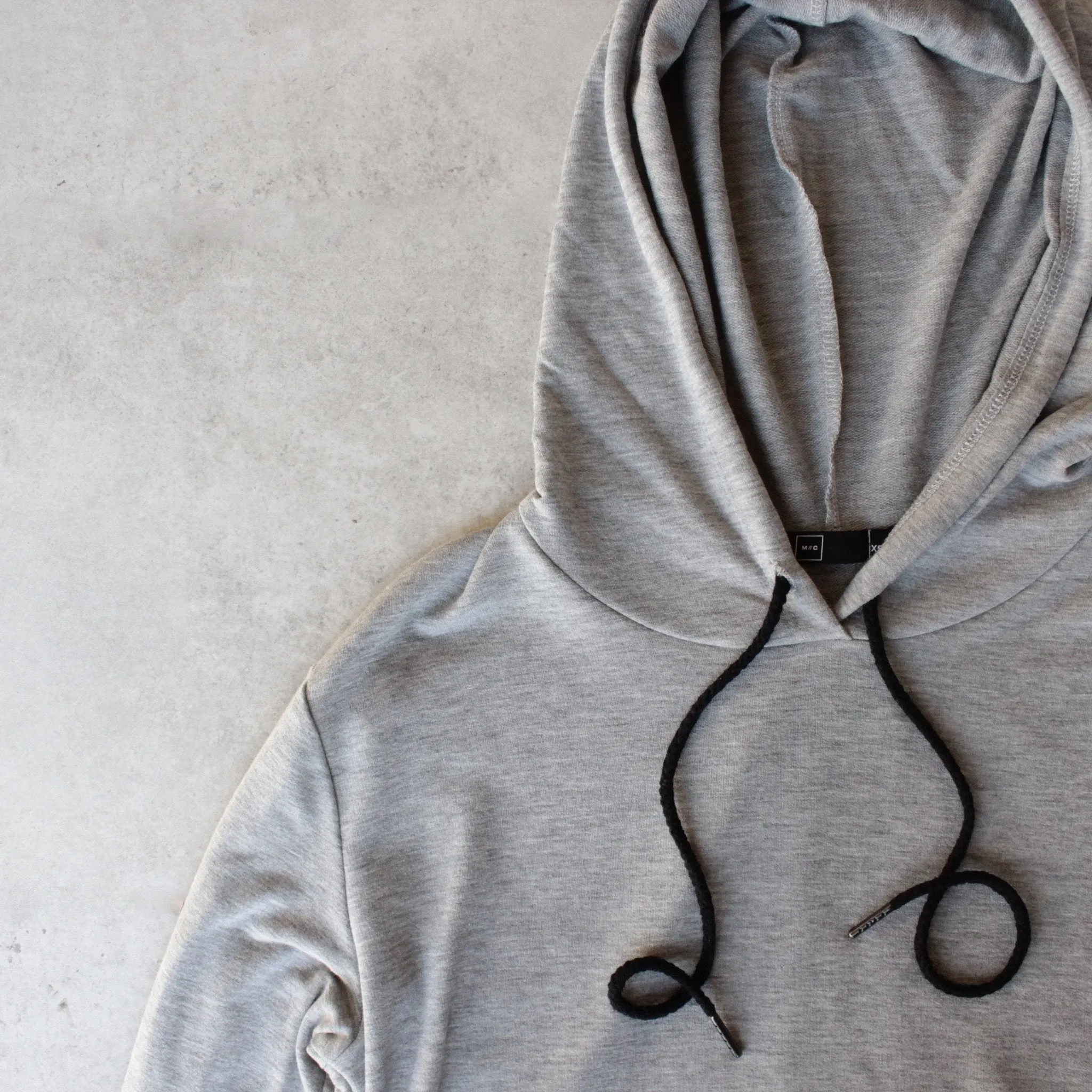 Michelle by Comune - Quinlan Heather Grey French Terry Hoodie Dress