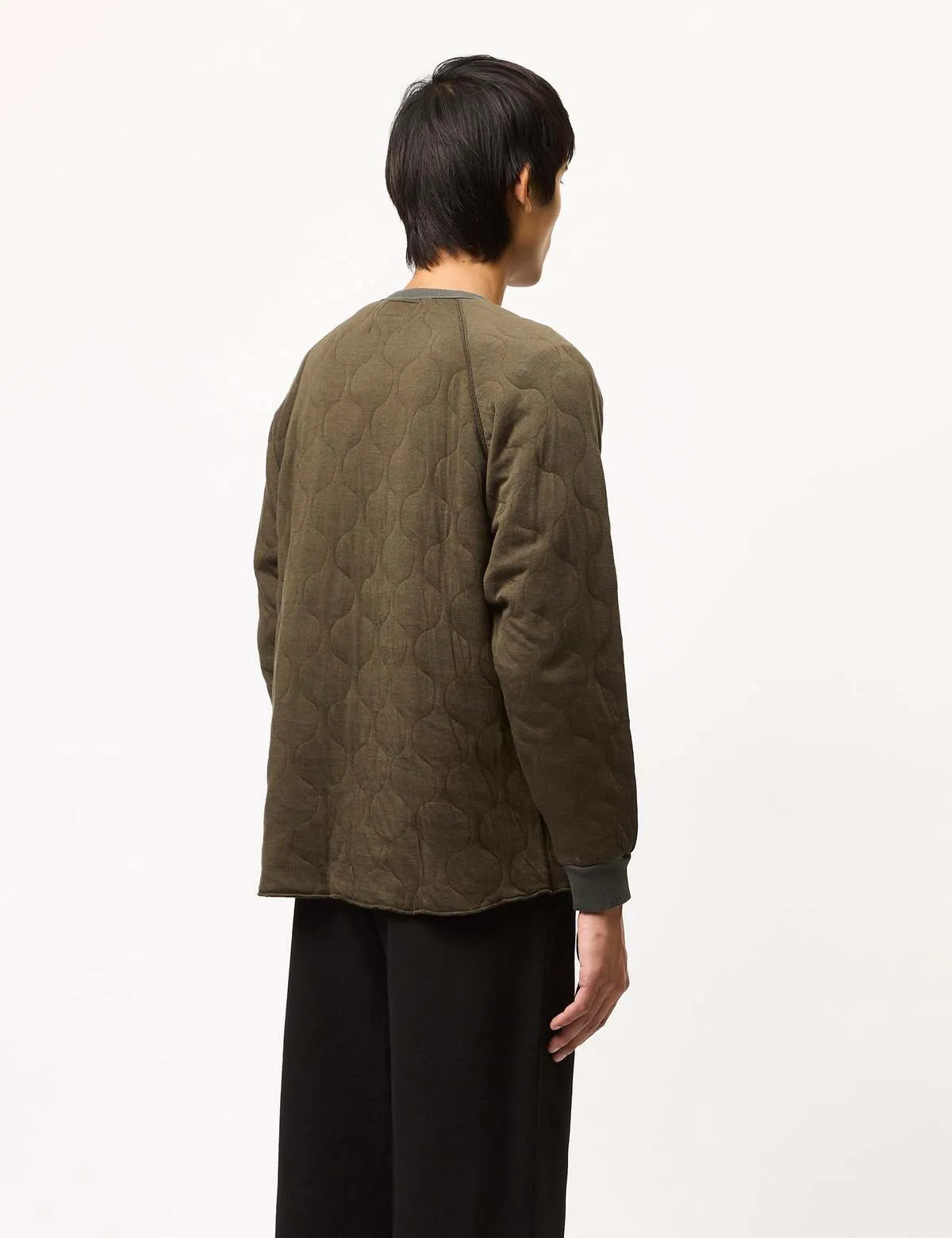 Mil Quilt Crew Sweatshirt - Olive Green