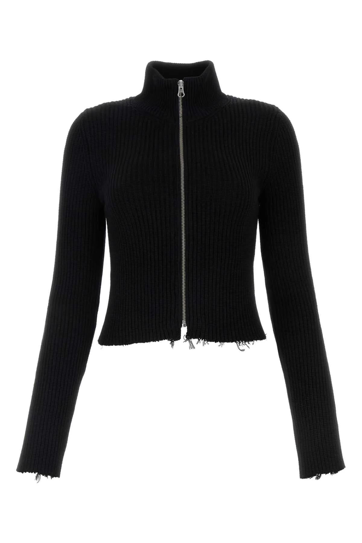 Mm6 Maison Margiela Black Cotton Cardigan