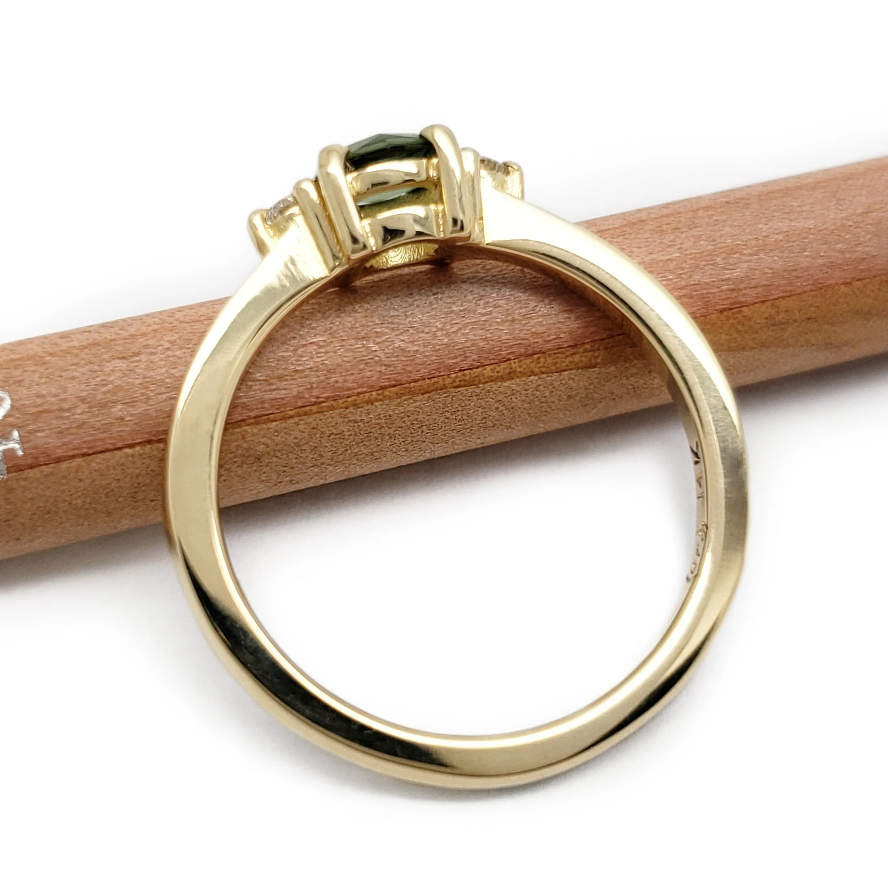 Moraine Yellow | Rose Cut Green Sapphire