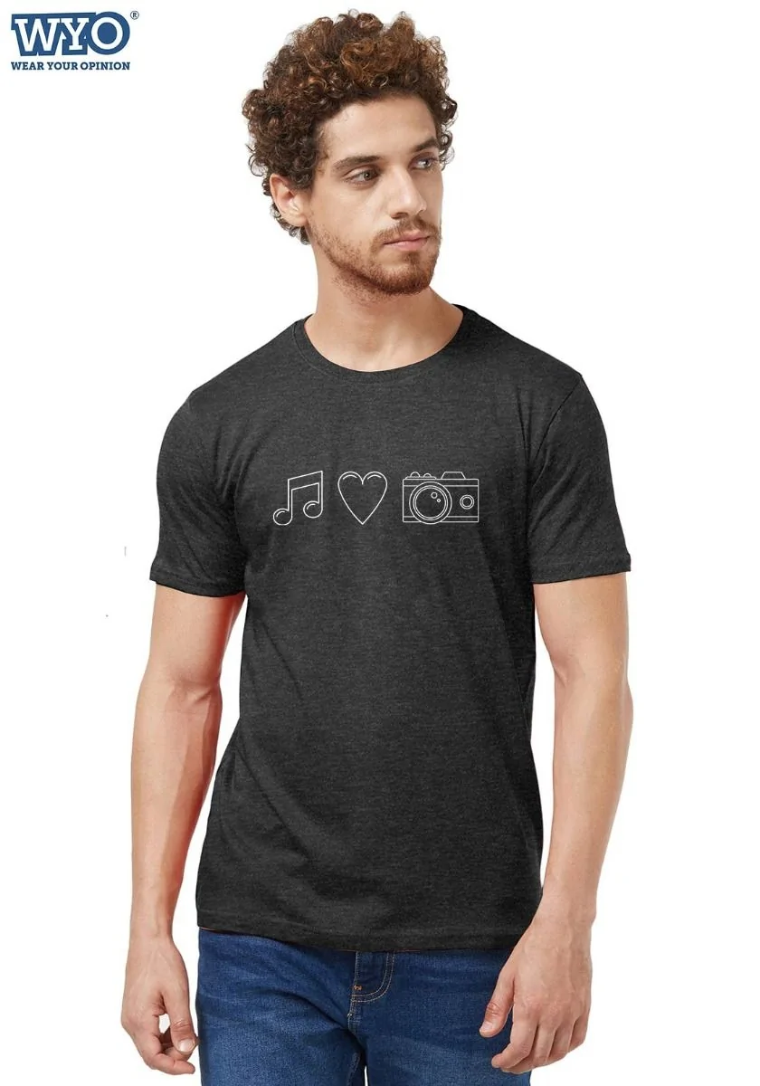 Music Love Camera T-shirt