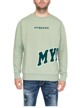 MYBRAND Bold Emblem sweater | LIGHT GREEN