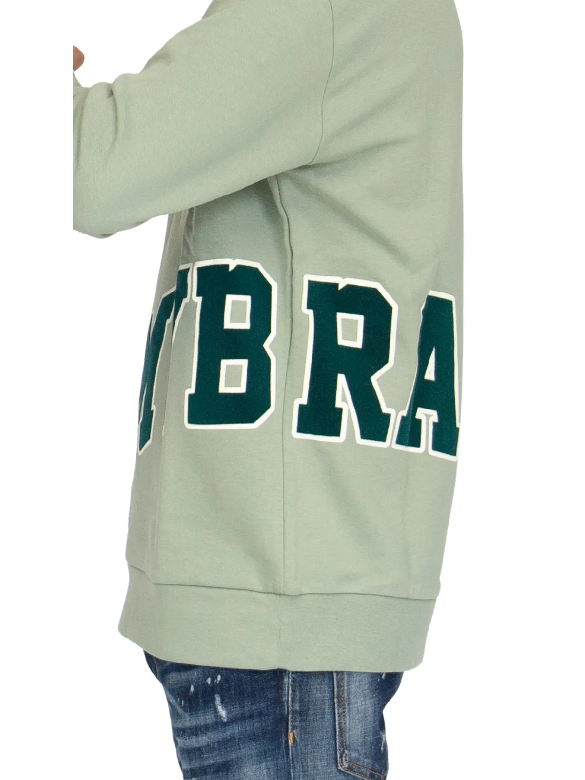 MYBRAND Bold Emblem sweater | LIGHT GREEN