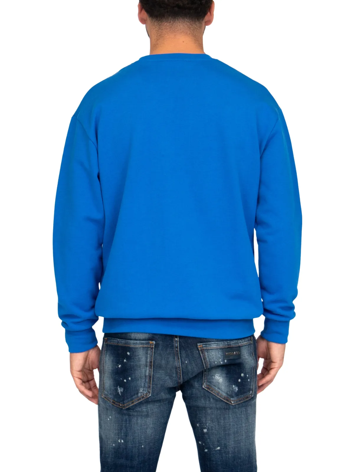 MYBRAND Embosed Statement Sweater | BLUE