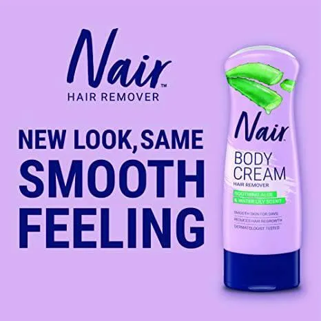 NAIR ALOE & WATER LILY HAIR REMOVER BODY CREAM 9OZ