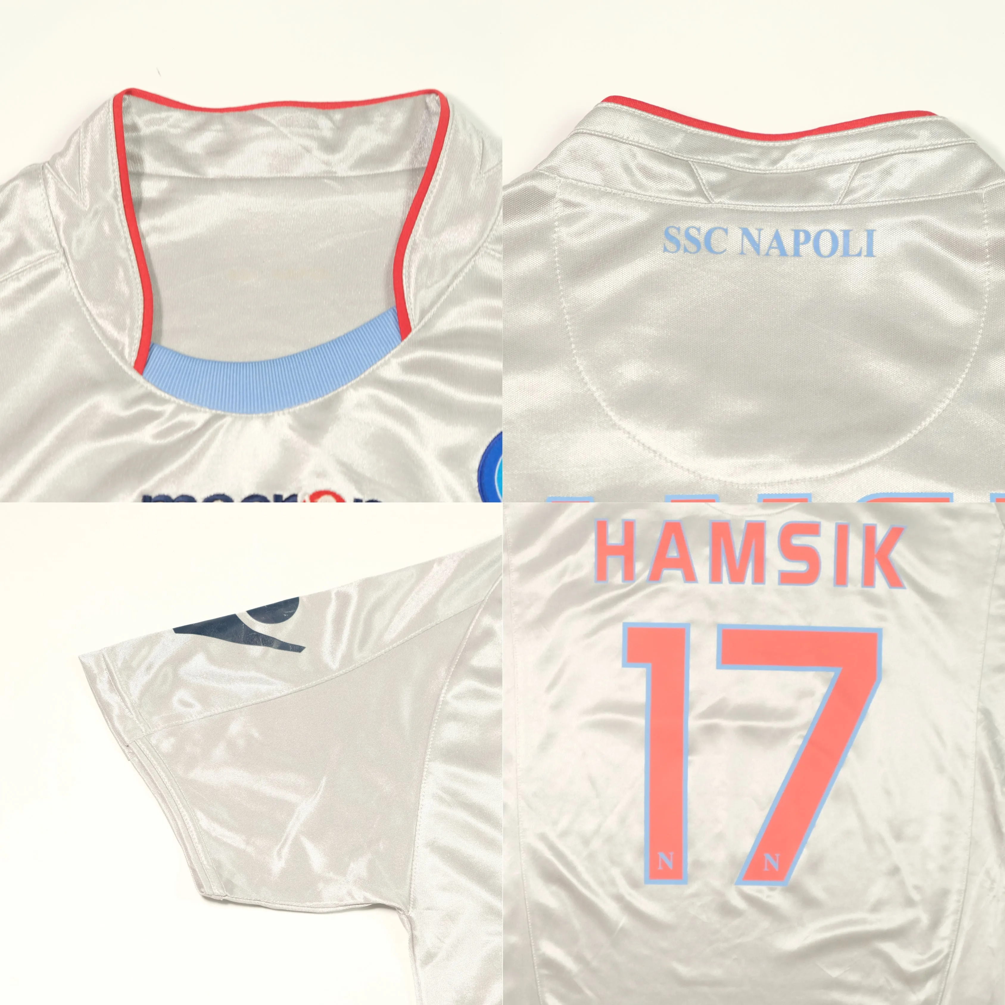 Napoli Italy Hamsik 2009/2010 Macron Away Football Shirt Medium