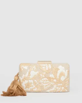 Natural Beth Hardcase Clutch Bag