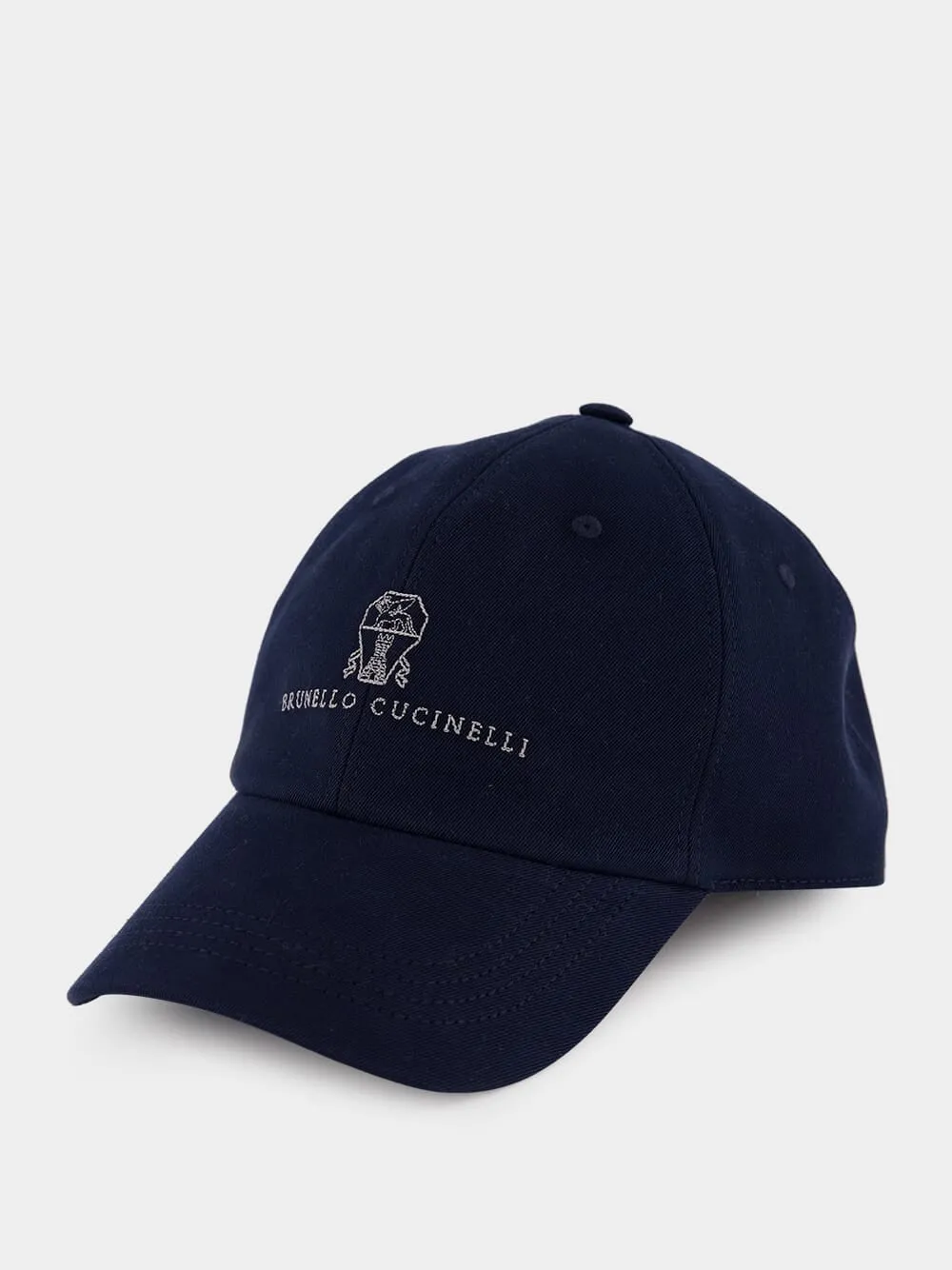 Navy Baseball Cap with Embroidery