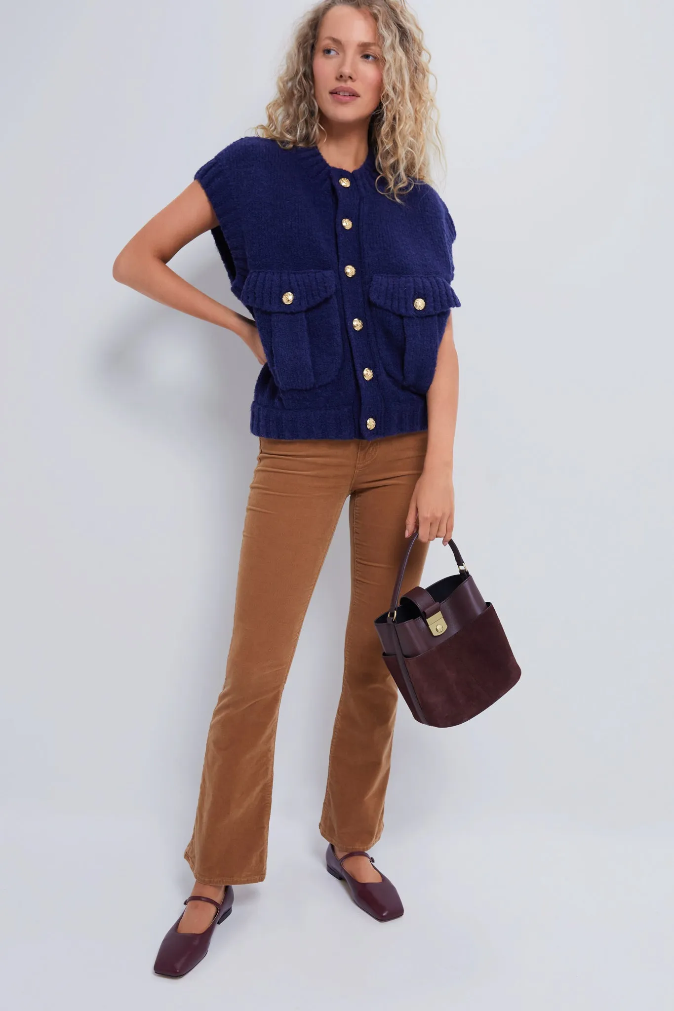 Navy Knit Valentina Vest
