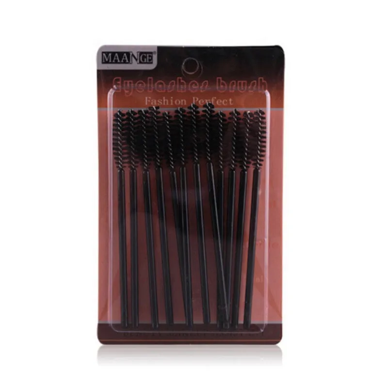 New 12pcs Make Up Brush Synthetic Fiber One-Off Disposable Eyelash Brush Mascara Applicator Wand Brush best deal SM6