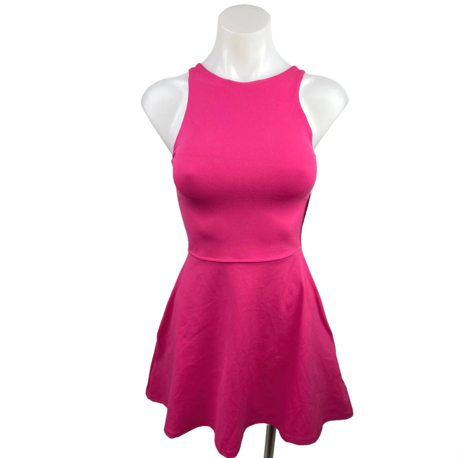 NEW Athleta Conscious Pink Racerback Tennis Golf  Mini Fit & Flare Dress Sz XXS