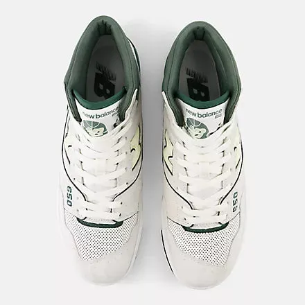 New Balance 650 Sea salt with nightwatch green and dawn glow